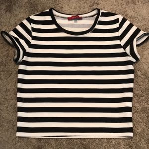 Red || Sams 5th Avenue striped top.